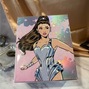Ariana Grande Holographic Art with Pink and Silver Tones T-6